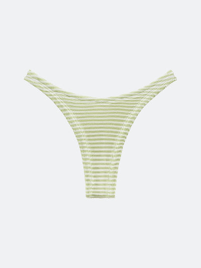 BALBOA CHEEKY BIKINI BOTTOM - SAGE STRIPED