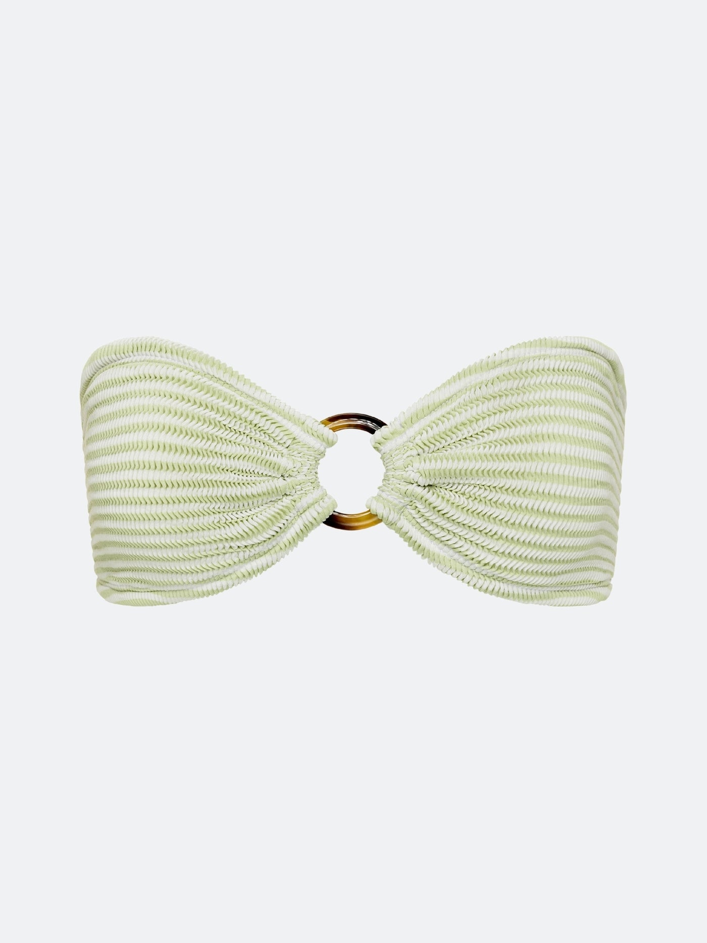 BALBOA O-RING BIKINI TOP - SAGE STRIPED