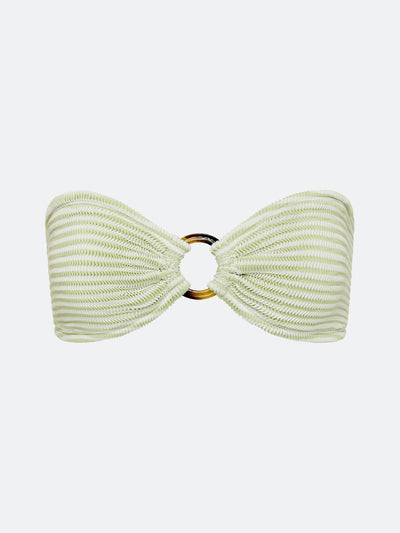 BALBOA O-RING BIKINI TOP - SAGE STRIPED