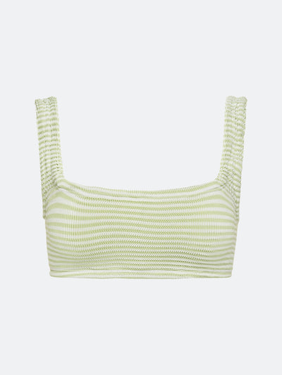 BALBOA BIKINI TOP - SAGE STRIPED