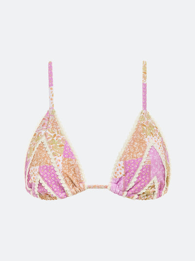 FLORENCE BIKINI TOP - PINK PAISLEY