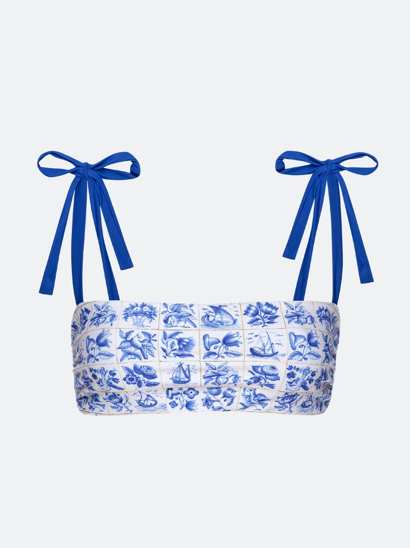 MADAKET BIKINI TOP - BLUE TILE