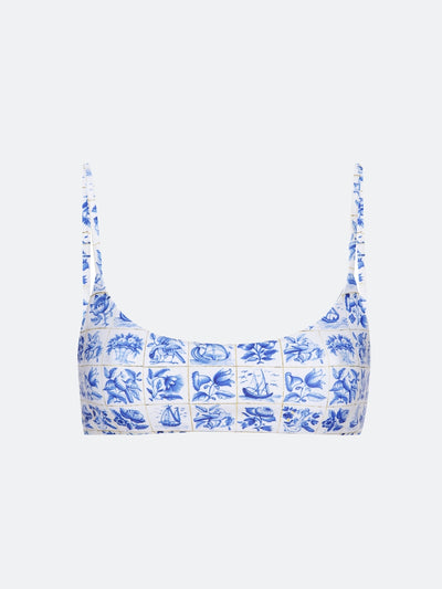 SONOMA SCOOP NECK BIKINI TOP - BLUE TILE