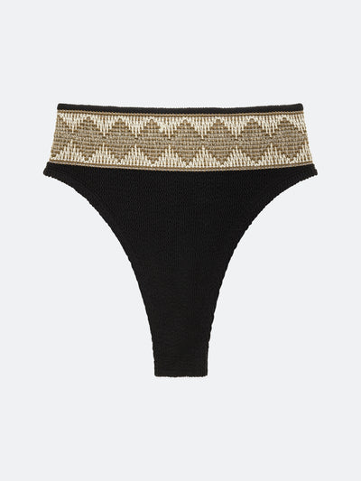 OVERLAY BIKINI BOTTOM - BLACK