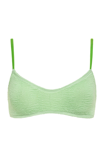 BALBOA LOW SCOOP BIKINI TOP - LIME