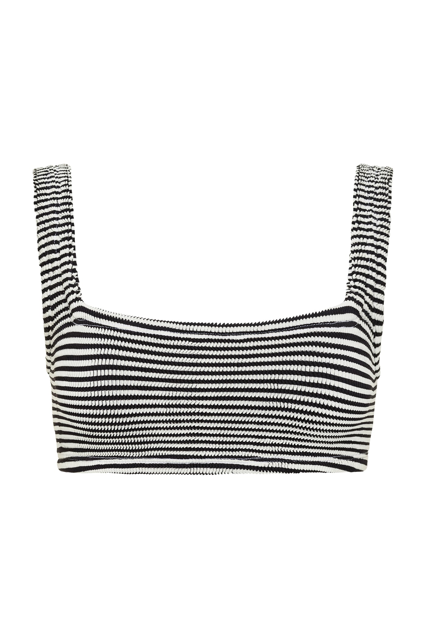 BALBOA BIKINI TOP - BLACK STRIPED