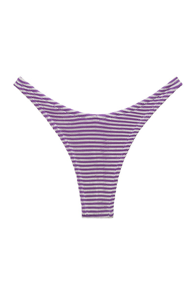 BALBOA CHEEKY BIKINI BOTTOM - PURPLE STRIPED