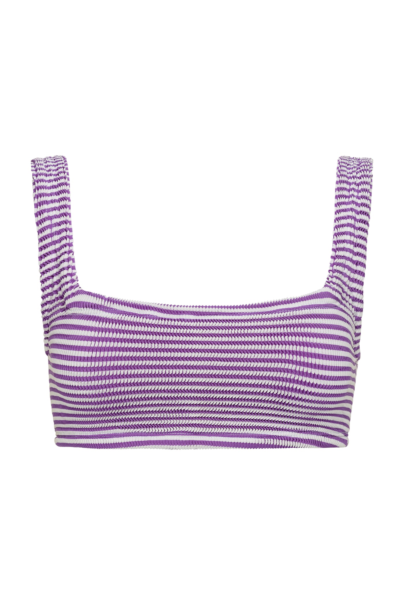 BALBOA BIKINI TOP - PURPLE STRIPED