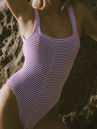 BALBOA ONE PIECE - PURPLE STRIPED