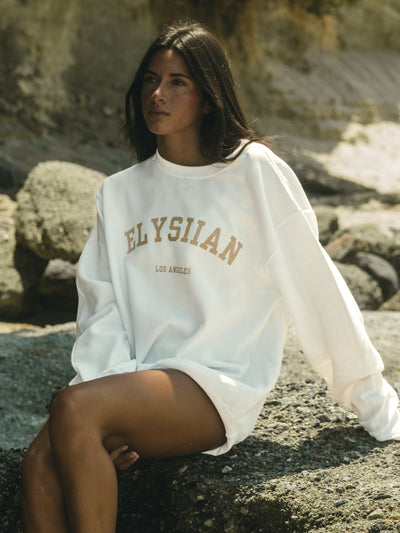 CREWNECK - ELYSIIAN WHITE/BEIGE