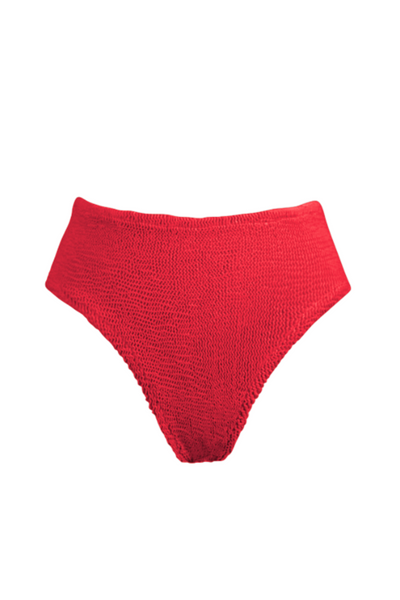 BALBOA HIGH WAISTED BIKINI BOTTOM - RUBY