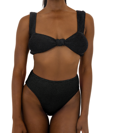 BALBOA HIGH WAISTED BIKINI BOTTOM - BLACK